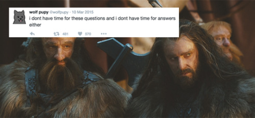 hobbitunderthemountain: Thorin + wolf pupy tweets (1/?)