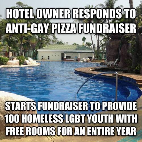 lesluvnlez: A hotel owner opposed to Indiana’s discrimination law has pledged to provide free 