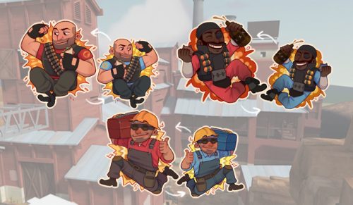 astral-glass:  astral-glass:  astralglassstudios:  ☆ NEW: TF2 mercenaries acrylic charms ☆  — $9 eac