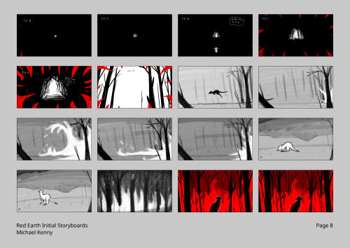 I recently recovered the initial storyboards for Red Earth that I thought I lost and was very sad ab