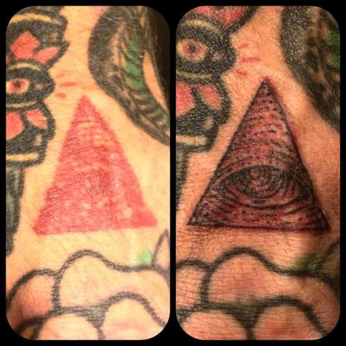Fix up look sharp&hellip; Refined @goodcleanpain &rsquo;s all seeing eye in black #rework #t