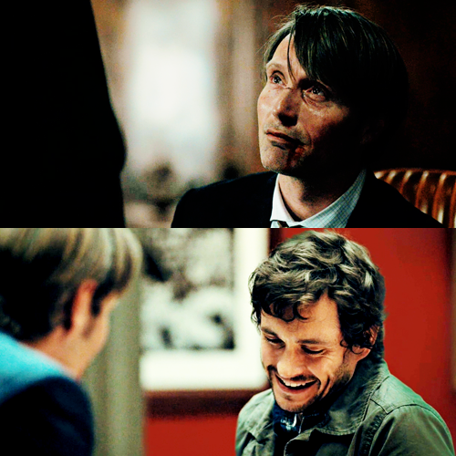 renlybaratheon:screencap meme: will&hannibal + smiles (only the adorable ones! requested by sami