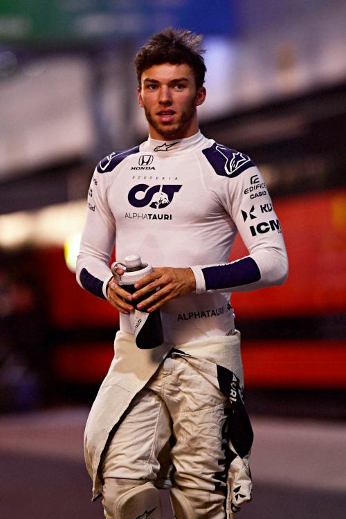 gcsly:Pierre Gasly talks to the media in the Paddock after practice at the 2021 Qatar Grand Prix (by