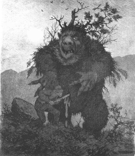 theodor-kittelsen:  Forest Troll - Skogtrold, Theodor Severin Kittelsen