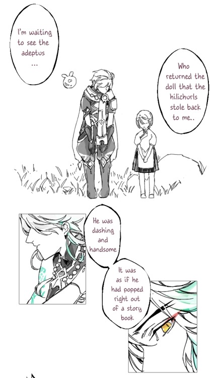 shinageha: The story with Little Lou with a little touch of myself for Xiao x Aether feels  