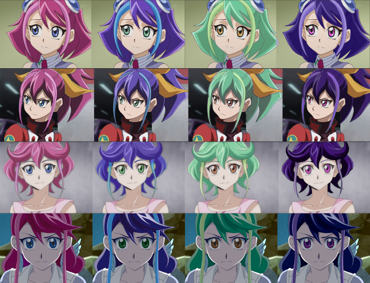 yugiohblogstuff:  Hey guys, remember the palette swaps I did for the Dimensional
