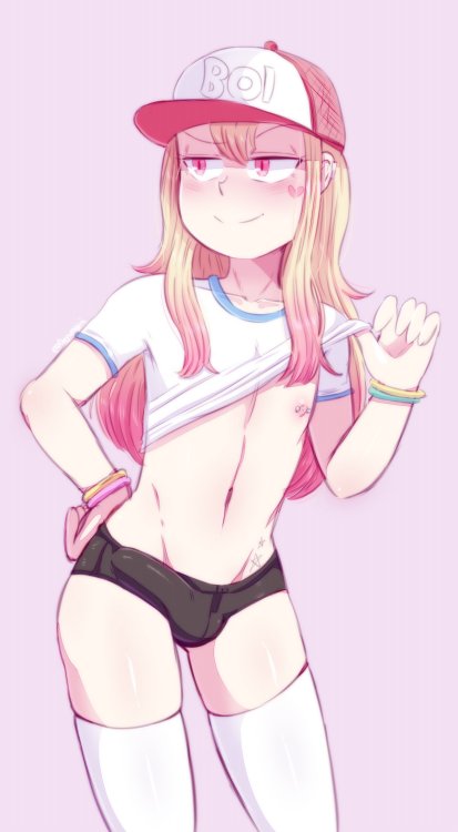 lewd-trap-haven: Artist | Peonymami *My Twitter Link* I want one just like her!!! Bulge is beautif