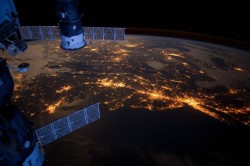 vietbitch:  sixpenceee:  East Coast of the USA. Taken by the International Space Station.   burn them 