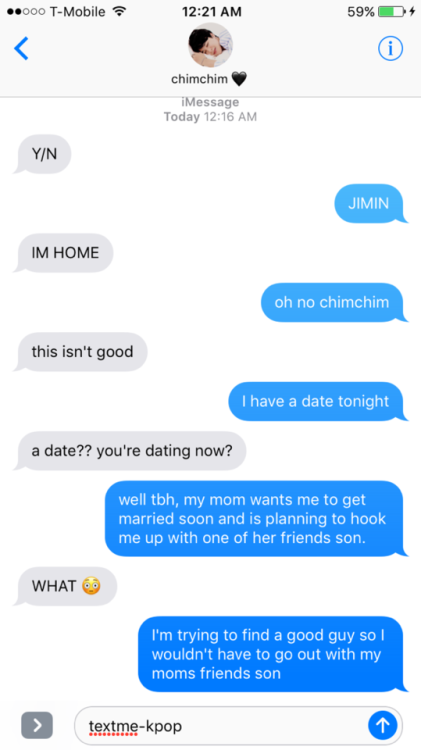 bts texts :: you and jimin are best friends but he likes you