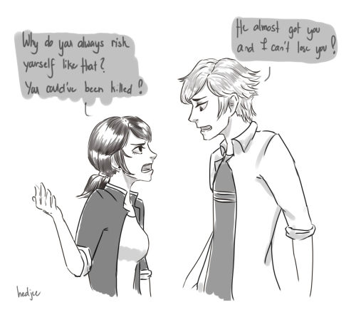 hedjee:  au where they knew eachothers identity and probably date eachother bonus  adrien you precious dork 