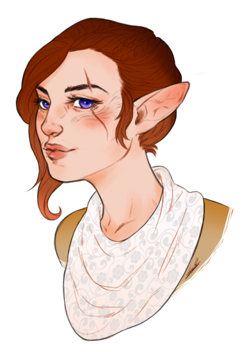 ladyred-art:Flat color bust of Evanura, who is ever so lovely. Commissioned by @dreadhobo who is als