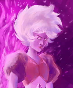 lotsarocks:  Pink Diamond [Speedpaint]!Thanks for those that hung out for the stream! This little gremlin was fun to paint! :D