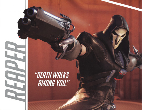 junk-watch: Reaper Hero Profile from the Overwatch Visual Source Book.