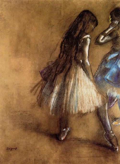 Two Dancers, 1880, Edgar DegasMedium: pastel