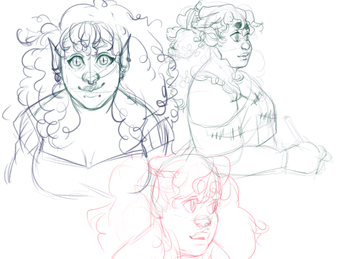 sketch dump of me tryin to figure out my OC melon