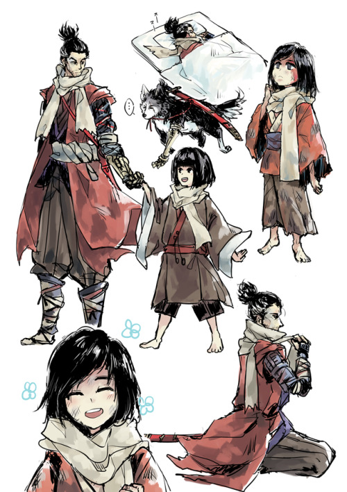 I’d like to believe that scarf of his was given to him by his birth parents and Sekiro’s kept it wit