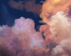 jeonjam:  First time drawing clouds // 090715