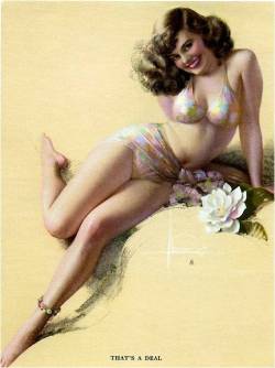 artbeautypaintings:  That’s a deal - Rolf Armstrong