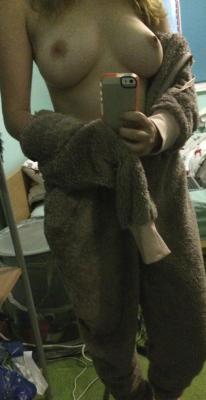 selfshotcollection:  Holybajeebas: I got a bit hot in my reindeer onesie ;) [F]