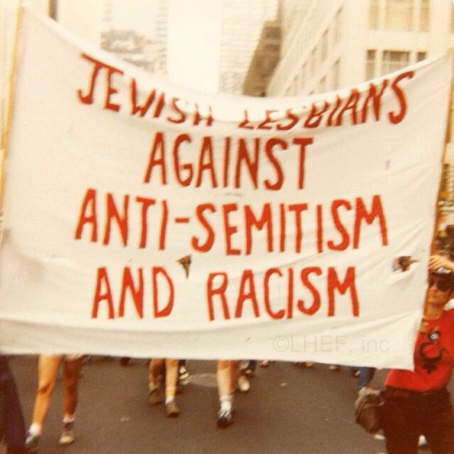 earthe: shekhinah: “Jewish lesbians against antisemitism and racism” NYC Pride 1970s ear