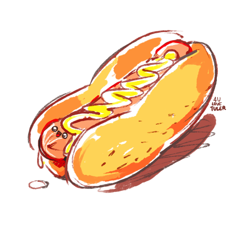 tulerarts:  A very random compilation of doodles, derp and a hotdog. I was very hungry, so drawing a hotdog was definitely the solution. Also cougars… (cougars, pumas, mountain lions etc. are all the same — just pick one, gosh.) Yes.