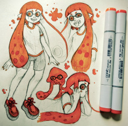 drawkill:  Orange squid girls my fav.