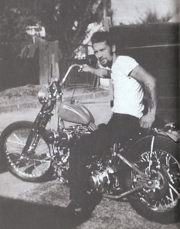 froyourmind:Sonny Barger aboard his 80-inch Harley stroker with high bars and long