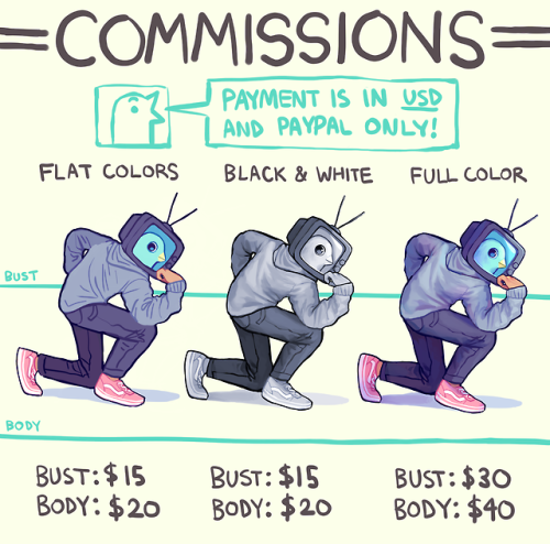 atissi:Payment is upfront and it takes me around 1 week to 2 weeks to finish a commission. If you’re