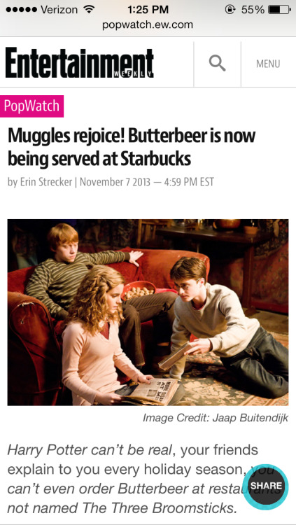 this-is-george-matthew: ButterBeer is Officially at Starbucks.