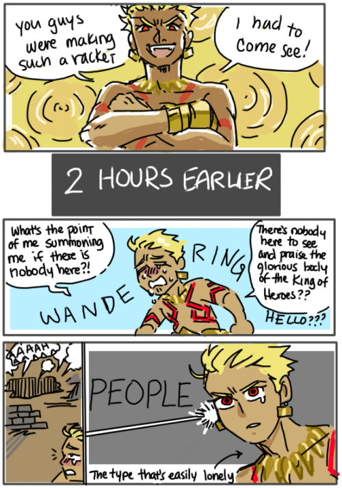 Gilgamesh To Gilgamesh: Look At Me. Do Not Blow This For Us!