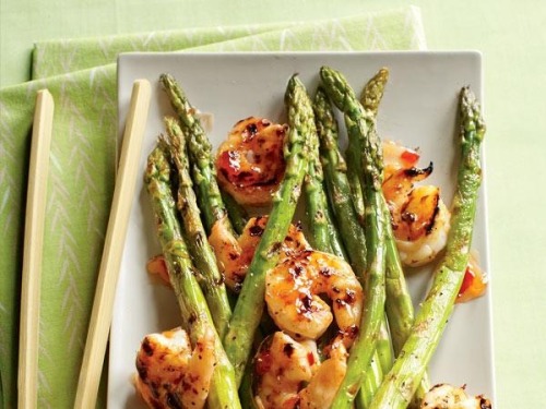 Quick, Easy, Healthy Meal Grilled Shrimp & Asparagus!!