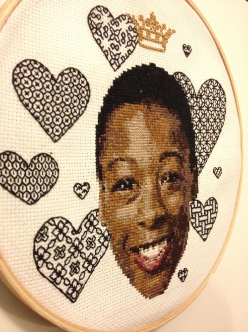 spoonstrek:Here’s my completed cross stitch of Poussey Washington from Orange is the New Black!