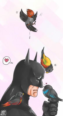 nicole-queen:  Batman and his birds http://st00pz.deviantart.com/