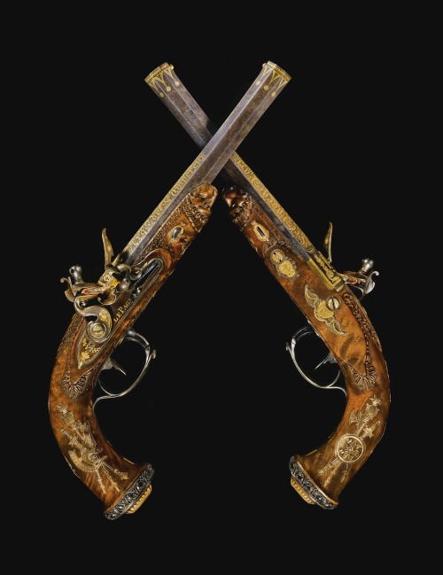 Pistols - a goodbye gift from Napoleon Bonaparte to his son. 24th of January 1814, few days before t