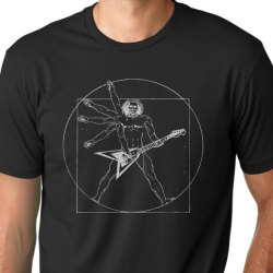 itsjustaboutguitars:  Vitruvian man Guitar player funny T-shirt music humor tee finger picking good 