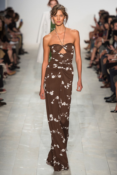 Label:  Michael Kors  Fashion Show:  Spring/Summer 2014 in New York  Models:  Karmen Pedaru with Sim