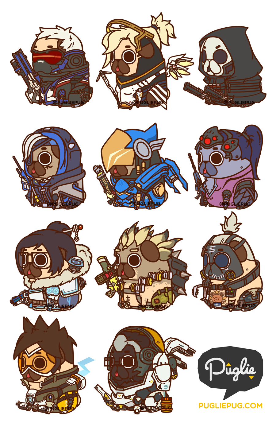 pugliepug:  Puglie Overwatch Series 1You know, the world could always use more heroes