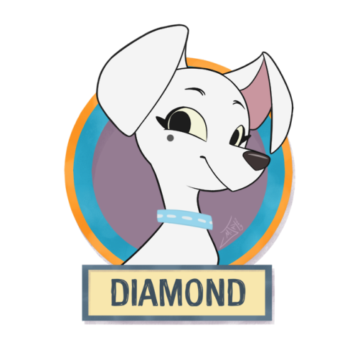 Creating designs for 101 Dalmatian Street characters:Dixie - Diamond - Duke - Duchess - Domino - Dun