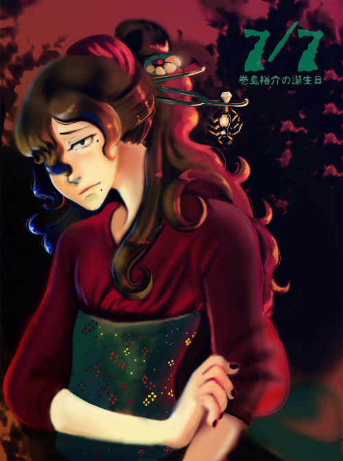 rainygay:  Happy birthday, Makishima Yuusuke! Your hair is always a challenge and a pleasure to paint~ 