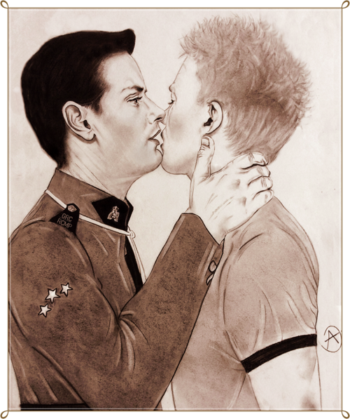 theoriginofcarrots: Kissing Ray - FraserThis is the first of my two drawings for @mificPart of the D