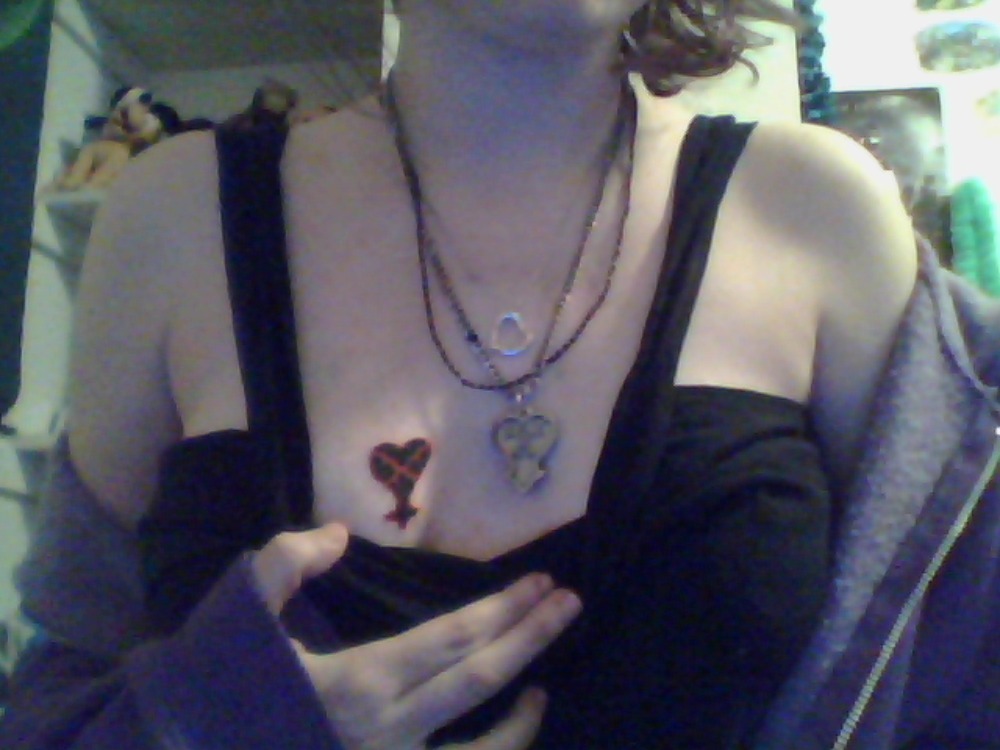 thishumanheartisyours:  Heartless Symbol Tattoo is complete ^^. Hurts a lot, but