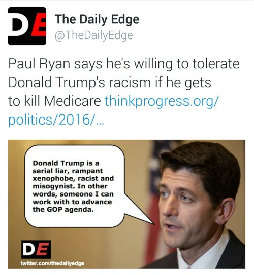 liberalsarecool: Paul Ryan will gladly work with the worst person because the worst people enjoy con