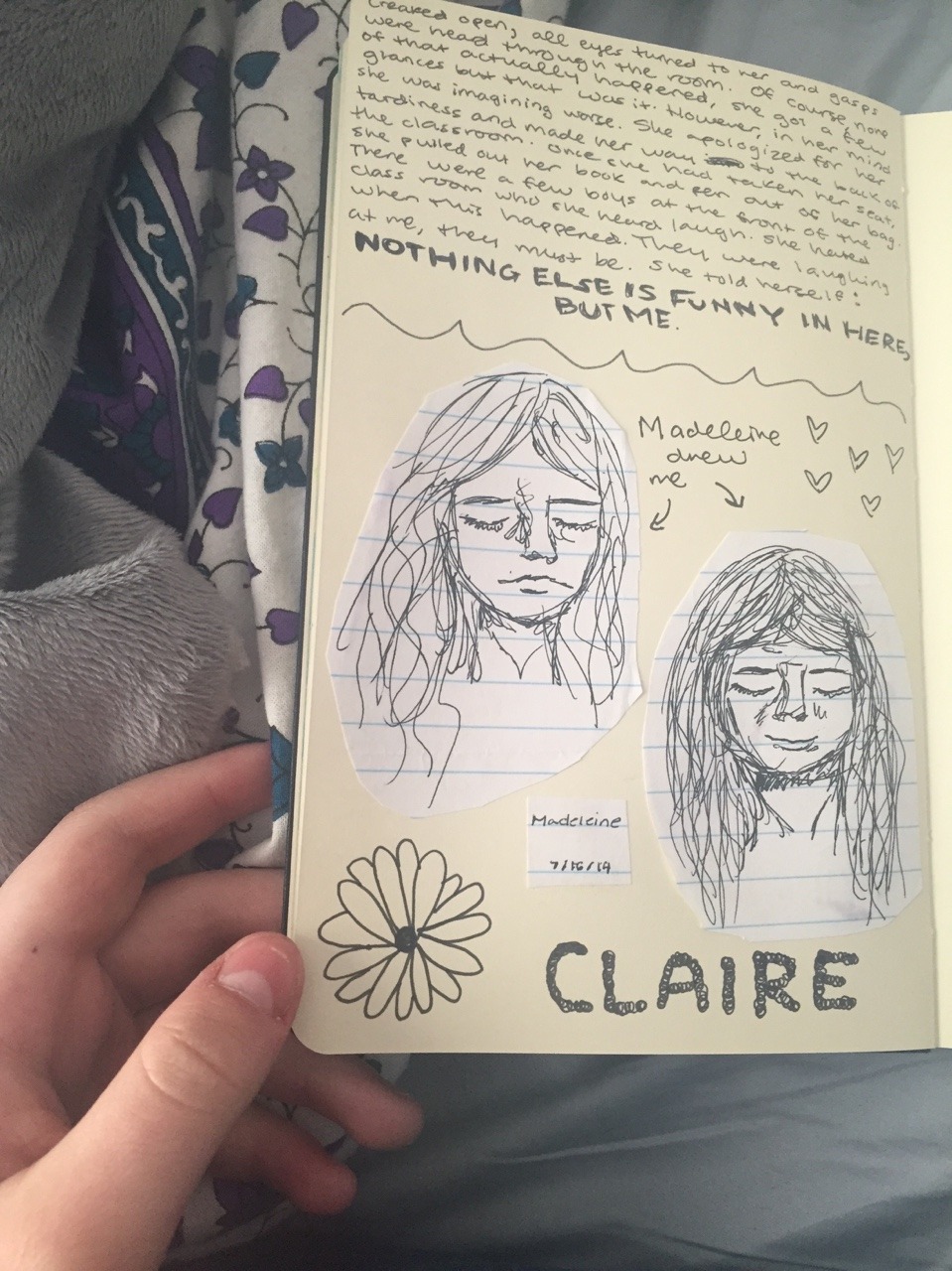 kahlo-kid:  select pages of my journal, featuring drawings by eurthey