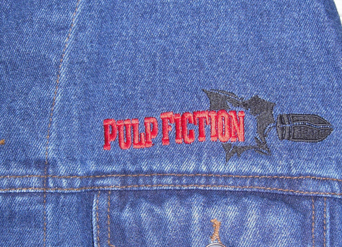 fuckyeah1990s:Pulp Fiction denim jacket