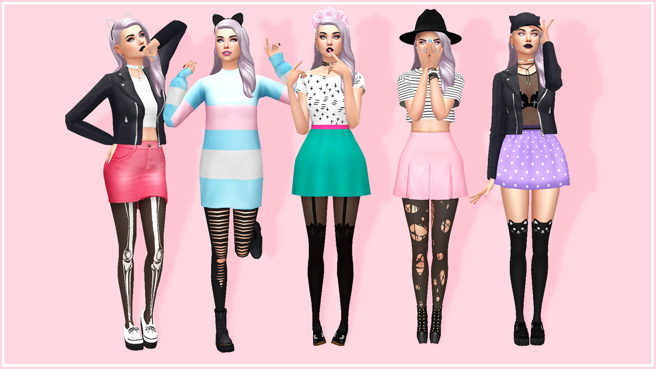 The Sims 4 Resource Pastel Goth Snowpassl