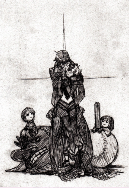 lyshtola:Drakengard 3 novella covers drawn by Kimihiko Fujisaka 