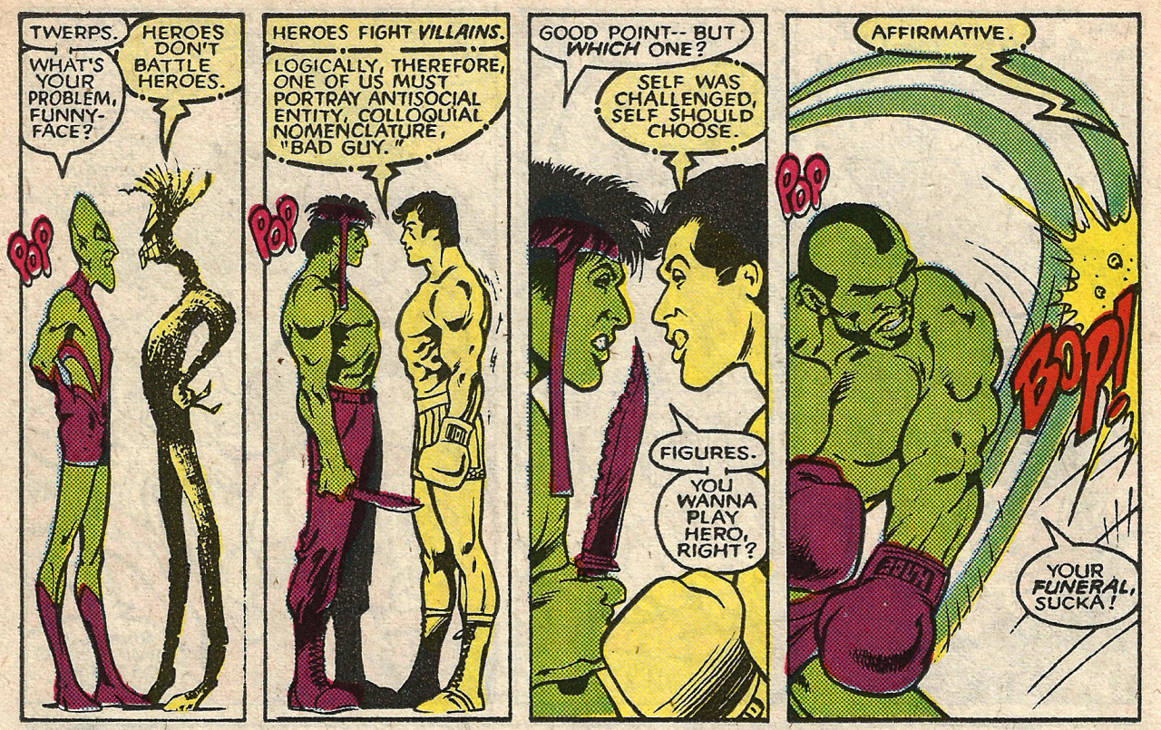 Panels from The New Mutants Annual No. 3 (Marvel Comics, 1987). Art by Alan Davis