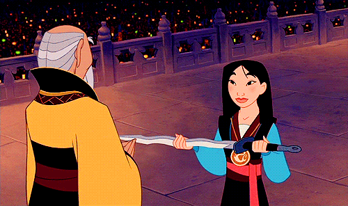 disneypedia:  princess-withshortbrownhair:  Knowing me, I would’ve accidentally stabbed him with the sword and become the Enemy of China  #thingshappens 