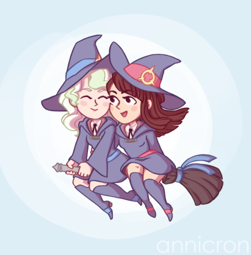 turbolesbo:just a little diakko cuz i realized i never really drew LWA fanart even tho its my absolu