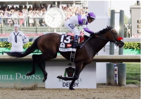 roosterball:#derbydayNyquist wins the 142nd Kentucky Derby